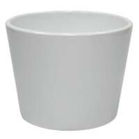 Keramik Übertopf, Durchmesser: 7cm, weiss glänzend