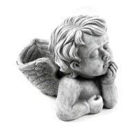 Zement Engel mit Pflanzflügel, Länge ca. 19cm,...