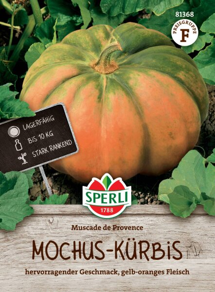 Sperli Samen, Muskat Kürbis, (Curcurbita moschata), Sorte: Muscat de Provence